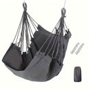 Colorful Striped Hammock Chair with Ropes and Storage Bag - Gery