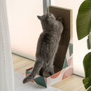 Triple Pattern Cat Scratching Post and Lounge - 350x250x600mm Corrugated Cardboard
