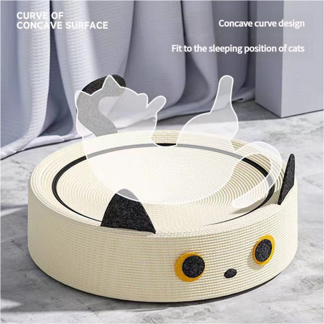 Adorable Cinnamon Dog Cat Scratching Post and Lounger - 41cm Cat Claw Proof Basin