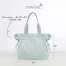 Water-Resistant Tote Bag with Drawstring Side-Cinch and Snap Closure - 18L Capacity Light Blue