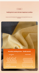 Comfortable cotton pillowcase, double-sided warm design, breathable and skin-friendly - Yellowish gray