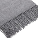 Luxury Cashmere Blend Scarf, Large 200x70cm Fringed Scarf (Ivory)