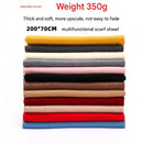 Luxury Cashmere Blend Scarf, Large 200x70cm Fringed Scarf (Turmeric)