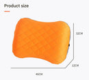 Inflatable Camping Pillow - Lightweight 46x32x12cm Travel Pillow 180g in black