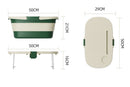 Foldable Picnic Basket with Tray - 16.5L Capacity, White Coffee, Perfect for Camping and Outdoor Gatherings