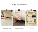 Car Seat Back Organizer with Practical design-Multi-Pocket Storage for Tissues and Gadgets-Brown
