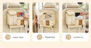 Car Seat Back Organizer with Practical design-Multi-Pocket Storage for Tissues and Gadgets-Cute bear(Beige)