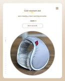 Green Winter Comfort Folding Earmuffs - Soft Fleece, Windproof and Waterproof