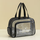 Waterproof beach bag with wet and dry separation, gym and swim storage bag, toiletries and cosmetic bag for swimsuits and goggles (Black has shoe compartment)