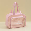 Waterproof beach bag with wet and dry separation, gym and swim storage bag, toiletries and cosmetic bag for swimsuits and goggles (Pink has no shoe compartment)