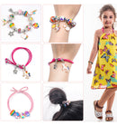 Unicorn DIY Beaded Bracelet Kit for Kids - Pink Crystal Beads and Charms Jewelry Set with Gift Box