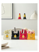 Yellow Ceramic Desktop Organizer - Cute Hand Shaped Pencil Holder and Makeup Brush Storage for Home and Office