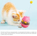 Cat Teaser Cup Toy, Interactive Treat Dispensing Ball with Wand (Pink)