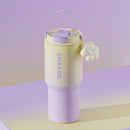 304 Stainless Steel Insulated Tumbler,Large Capacity with Handle and Cute Cloud Accessory(Purple)