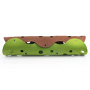 DIY Felt Cat Tunnel - Foldable Egg Roll-Shaped Pet Toy with Multiple Holes(Brown + Green)