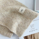 Green Cozy Knit Scarf - Soft Wool-Blend Winter Neck Wrap, Warm and Stylish