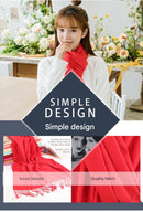 Luxe Soft Imitation Cashmere Scarf - Warm Solid Tone Shawl with Elegant Fringe(Red bean paste)