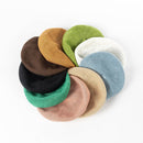 Gray-blue Linen Knit Beret - Classic Soft and Stylish Headwear
