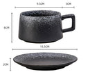 Vintage Ceramic Coffee Cup and Saucer Set - Elegant Afternoon Tea Set(Snow)