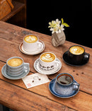 Vintage Ceramic Coffee Cup and Saucer Set - Elegant Afternoon Tea Set(Tea Embroidery)