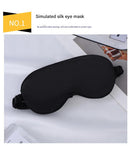 Luxury Satin Sleep Mask Gift Set,4-Piece with Pillowcase and Hair Accessories(Navy blue)