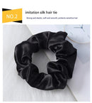 Luxury Satin Sleep Mask Gift Set,4-Piece with Pillowcase and Hair Accessories(Purple)