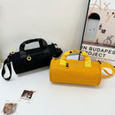 Waterproof Oxford Cylindrical Travel Bag - Large Capacity Handbag with Shoulder Strap(White)