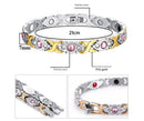Magnetic Therapy Bracelet - Anti-Allergy Jewelry with Gemstone Design and Health Benefits(Steel)