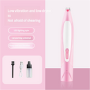 Electric Pet Hair Clipper with Type-C Charging, LED Light, and Grooming Accessories(pink)