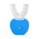 Electric Ultrasonic Toothbrush Couple Set with Charging Base and Smart Cleaning Technology(blue)