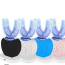 Electric Ultrasonic Toothbrush Couple Set with Charging Base and Smart Cleaning Technology(blue)
