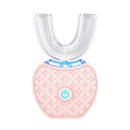 Electric Ultrasonic Toothbrush Couple Set with Charging Base and Smart Cleaning Technology(pink)