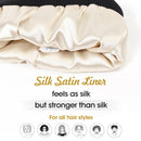 Premium Warm Beanie with Silk Satin Lining(White)