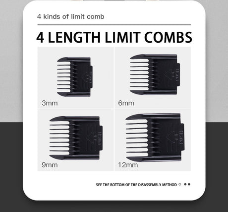 Professional Pet Grooming Hair Clipper Kit - Rechargeable, Low Noise, with Ceramic Blades & 5-Speed Adjustment(White)