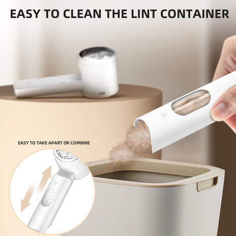 Rechargeable Electric Lint Remover with LED Display - 3 Speed Levels, USB-C Charging, 2600mAh Battery(black)