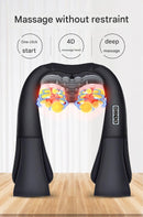 Deep Kneading Shiatsu Neck & Shoulder Massager with Heat - USB Rechargeable Ergonomic Design(Gray and black)
