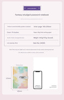 A5 Tie-Dye Journal with Combination Lock - 240 Pages, Soft Touch Cover Diary(Light blue)