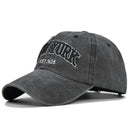 Vintage New York Est. 1625" Washed Cotton Baseball Cap - Adjustable & Unisex(black)"