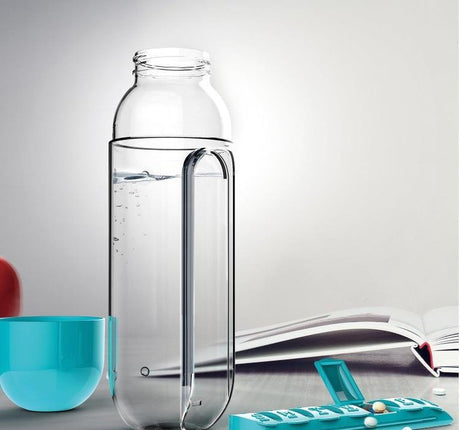 2-in-1 Water Bottle with 7-Day Pill Organizer - 600ml BPA-Free, Portable & Leakproof(Rose)