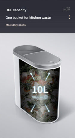 Slim Press-Top Trash Can with Top Storage Compartment - Narrow Design for Bathroom & Small Spaces(White cover + ash bucket)