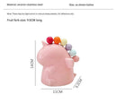 Adorable Unicorn Ceramic Fruit Fork Holder Set - Includes Stainless Steel Forks with Ball Tops(green)