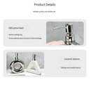 Modern Ceramic Soap & Lotion Dispenser - Unique Geometric Designs, 300ml Capacity(Donut lotion bottle milky white)