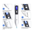 Professional 9-Level Skin Tag & Mole Remover Pen - USB Rechargeable with LED Display & Multiple Needles(white)