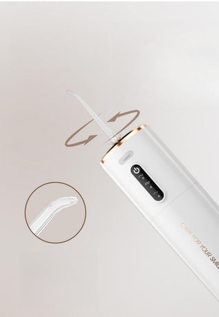 Portable Electric Water Flosser - USB-C Rechargeable, Multiple Modes, Gingival Protection(White)