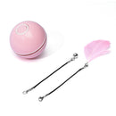 Smart USB Rechargeable Pet Interactive Rolling Ball(pink)