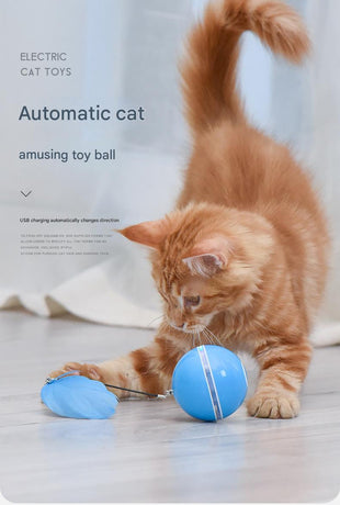 Smart USB Rechargeable Pet Interactive Rolling Ball(pink)