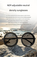 Adjustable ND9 Filter Sunglasses,Steampunk Retro Design with Polarized HD Anti-Glare Lenses(black)