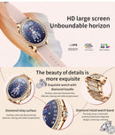 Elegant Women's Smartwatch,HD Touchscreen, Bluetooth Calls, Health Monitoring(Black Thin Steel Strip)