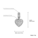 Iced Out Heart Pendant Necklace - 5A+ CZ Stones, 14K Gold Plated with Rope Chain(gold)