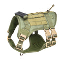 Gray Tactical Dog Training Harness - Adjustable Vest for Training and Walking - S